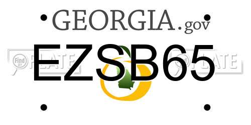 EZSB65 Georgia License Plate