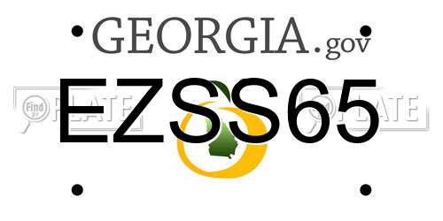 EZSS65 Georgia License Plate