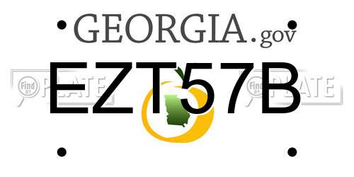 EZT57B Georgia License Plate