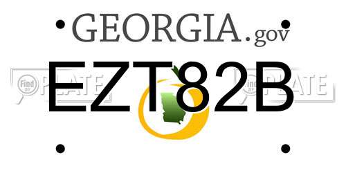EZT82B Georgia License Plate