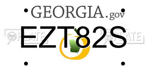 EZT82S Georgia License Plate