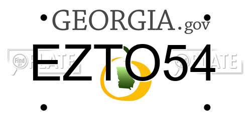 EZTO54 Georgia License Plate