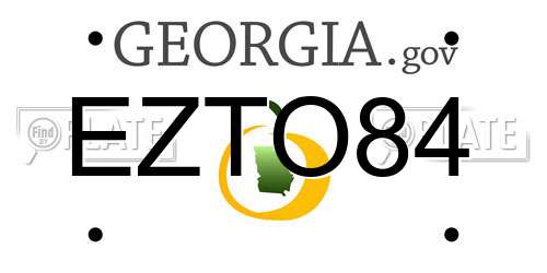 EZTO84 Georgia License Plate