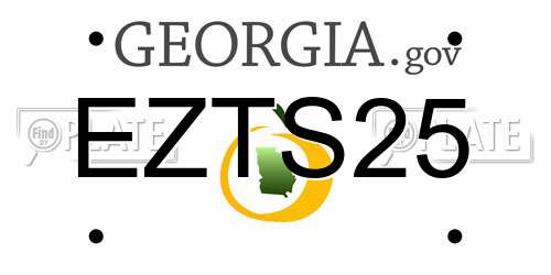 EZTS25 Georgia License Plate