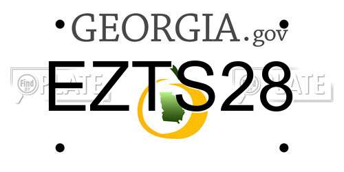 EZTS28 Georgia License Plate