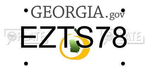 EZTS78 Georgia License Plate
