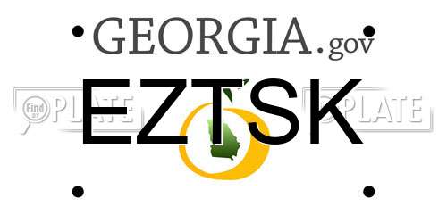 EZTSK Georgia License Plate
