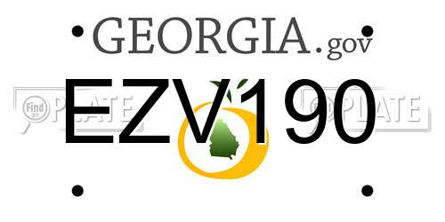 EZV190 Georgia License Plate