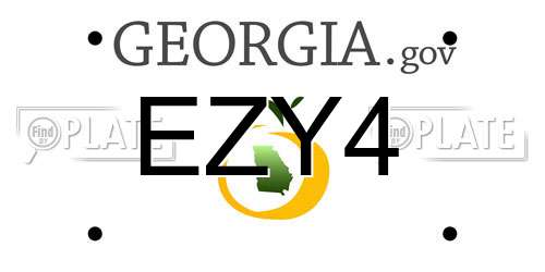 EZY4 Georgia License Plate
