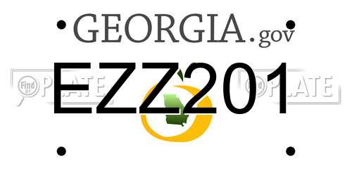 EZZ201 Georgia License Plate