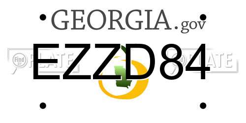 EZZD84 Georgia License Plate