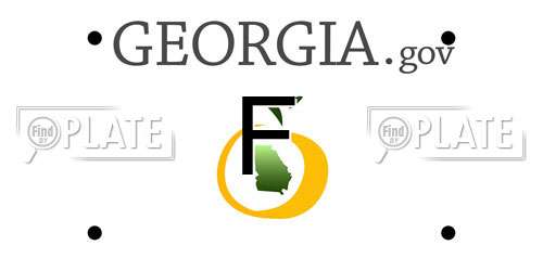 F Georgia License Plate