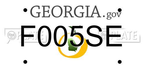 F005SE Georgia License Plate