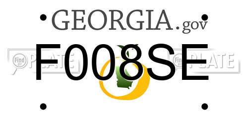 F008SE Georgia License Plate