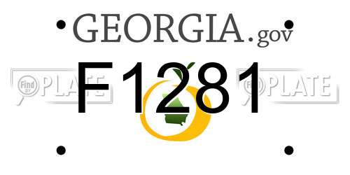 F1281 Georgia License Plate
