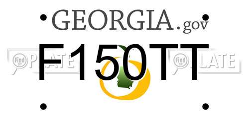 F150TT Georgia License Plate