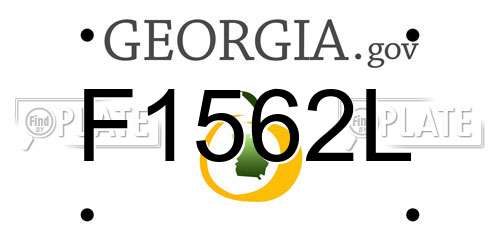 F1562L Georgia License Plate