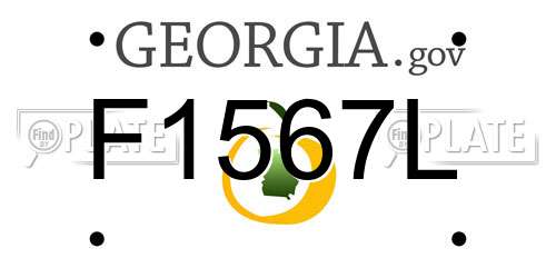 F1567L Georgia License Plate