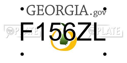 F156ZL Georgia License Plate