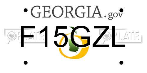 F15GZL Georgia License Plate