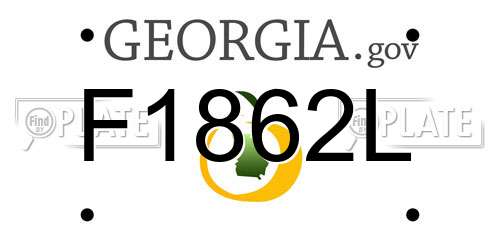 F1862L Georgia License Plate