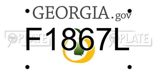 F1867L Georgia License Plate