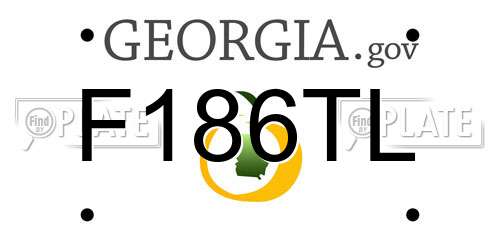 F186TL Georgia License Plate