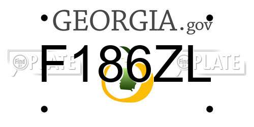 F186ZL Georgia License Plate
