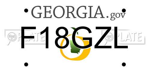F18GZL Georgia License Plate