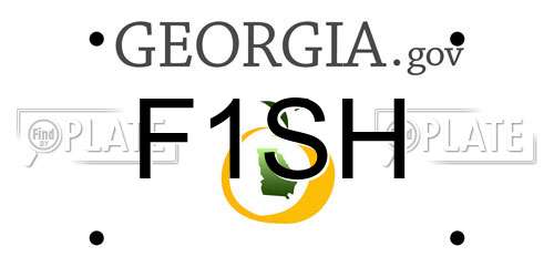 F1SH Georgia License Plate