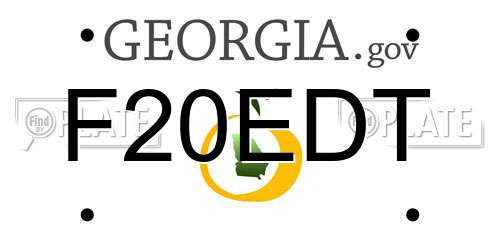 F20EDT Georgia License Plate