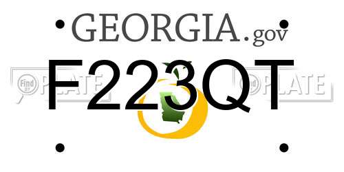 F223QT Georgia License Plate