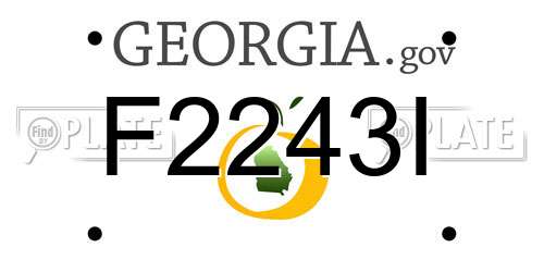 F2243I Georgia License Plate