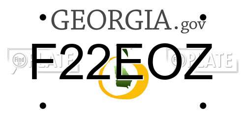 F22EOZ Georgia License Plate