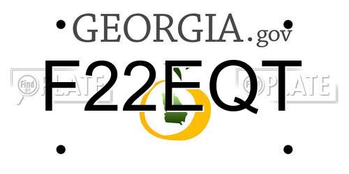 F22EQT Georgia License Plate