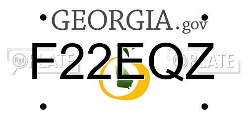 F22EQZ Georgia License Plate