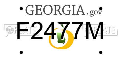F2477M Georgia License Plate