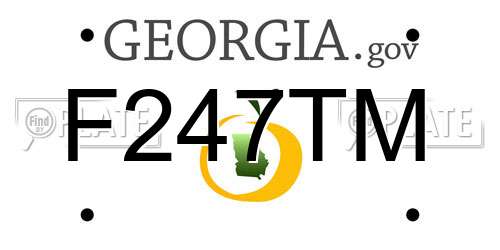 F247TM Georgia License Plate