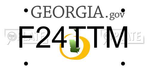 F24TTM Georgia License Plate
