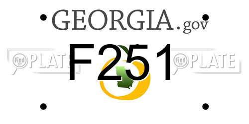 F251 Georgia License Plate
