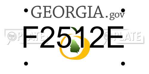 F2512E Georgia License Plate