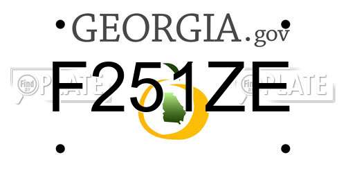 F251ZE Georgia License Plate