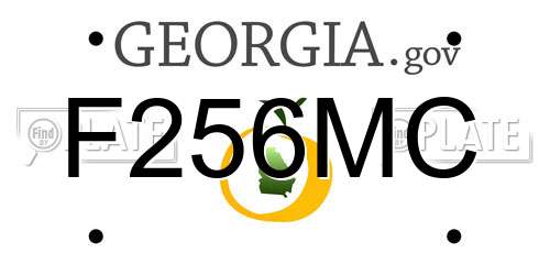 F256MC Georgia License Plate
