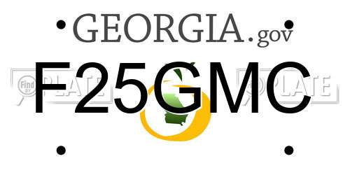 F25GMC Georgia License Plate