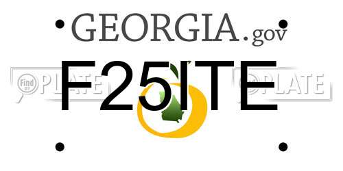 F25ITE Georgia License Plate