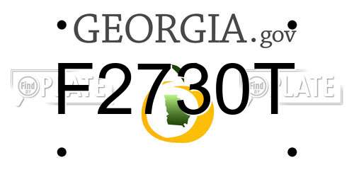 F2730T Georgia License Plate