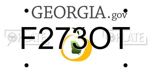 F273OT Georgia License Plate