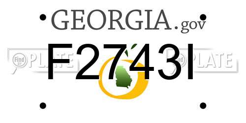 F2743I Georgia License Plate