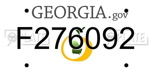 F276092 Georgia License Plate