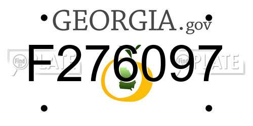 F276097 Georgia License Plate